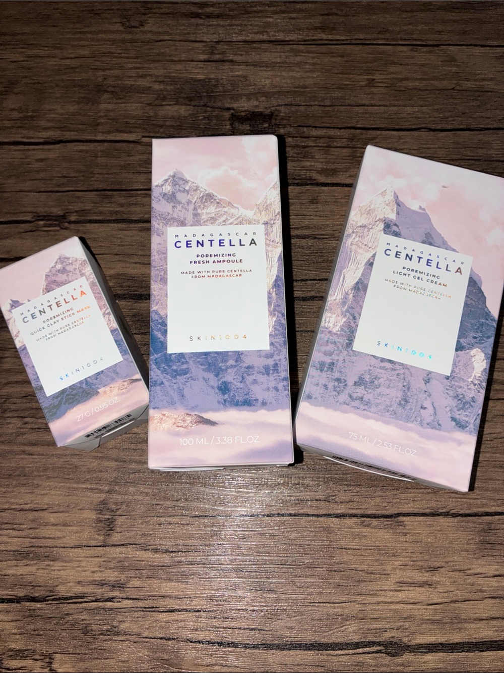SKIN1004 Centella Skincare Set - Pink & Lavender Mountain Packaging
